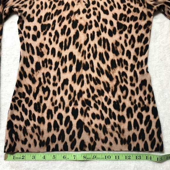 LORD & Taylor Merino Wool Leopard Animal Print Pull Over Sweater Size XS - Picture 6 of 8